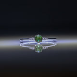 14K white gold alexandrite ring