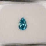 Natural Cambodian Blue Zircon Pear Shape 10.3x6.7x5.4mm 3.39ct Loose Gemstone