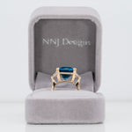 14K yellow gold london blue topaz ring