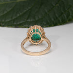 14K yellow gold emerald ring