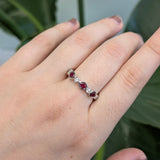 Sejal 14K White Gold Ruby and Diamond Ring