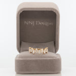 14K yellow gold pear lab grown diamond band