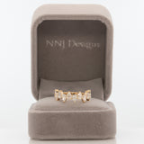 14K yellow gold pear lab grown diamond band