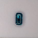 natural cambodian blue zircon emerald cut loose gemstone