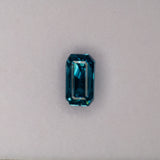 natural cambodian blue zircon emerald cut loose gemstone