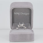 14K white gold diamond ring