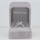 14K white gold diamond ring