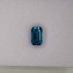 natural cambodian blue zircon emerald cut loose gemstone