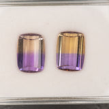 Natural Earth Mined Ametrine Loose Gemstone – 6.80Ct Cushion Cut Bi-Color Purple & Golden Quartz, 14x10mm Rare Collector Gem