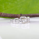 14K white gold diamond band