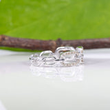 14K white gold diamond band