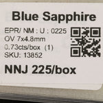 0.73 carat natural Ceylon blue sapphire oval 7x4.8mm loose gemstone – view 2