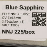 0.73 carat natural Ceylon blue sapphire oval 7x4.8mm loose gemstone – view 2