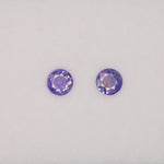 0.44 carat natural purple sapphire, round 4.9mm loose gemstone
