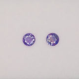 0.44 carat natural purple sapphire, round 4.9mm loose gemstone