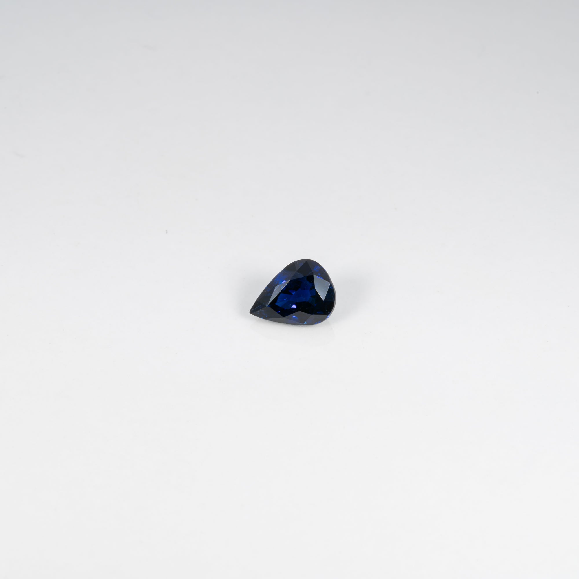 1.26 carat natural blue sapphire, pear 8x6mm loose gemstone