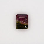 4.77ct watermelon tourmaline emerald 9.9x8.1mm loose bi-color gemstone