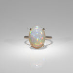 14K yellow gold ethiopian opal ring
