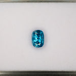 natural cambodian blue zircon cushion loose gemstone