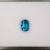 natural cambodian blue zircon cushion loose gemstone