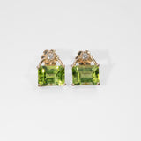 14K yellow gold peridot earrings