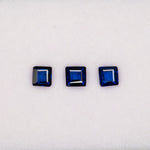 0.46 carat natural Ceylon blue sapphire princess 4.3mm loose gemstone – view 2