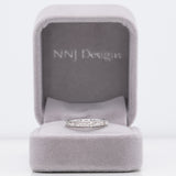 14K white gold diamond band