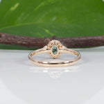 14K yellow gold alexandrite ring