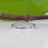 14K white gold diamond band