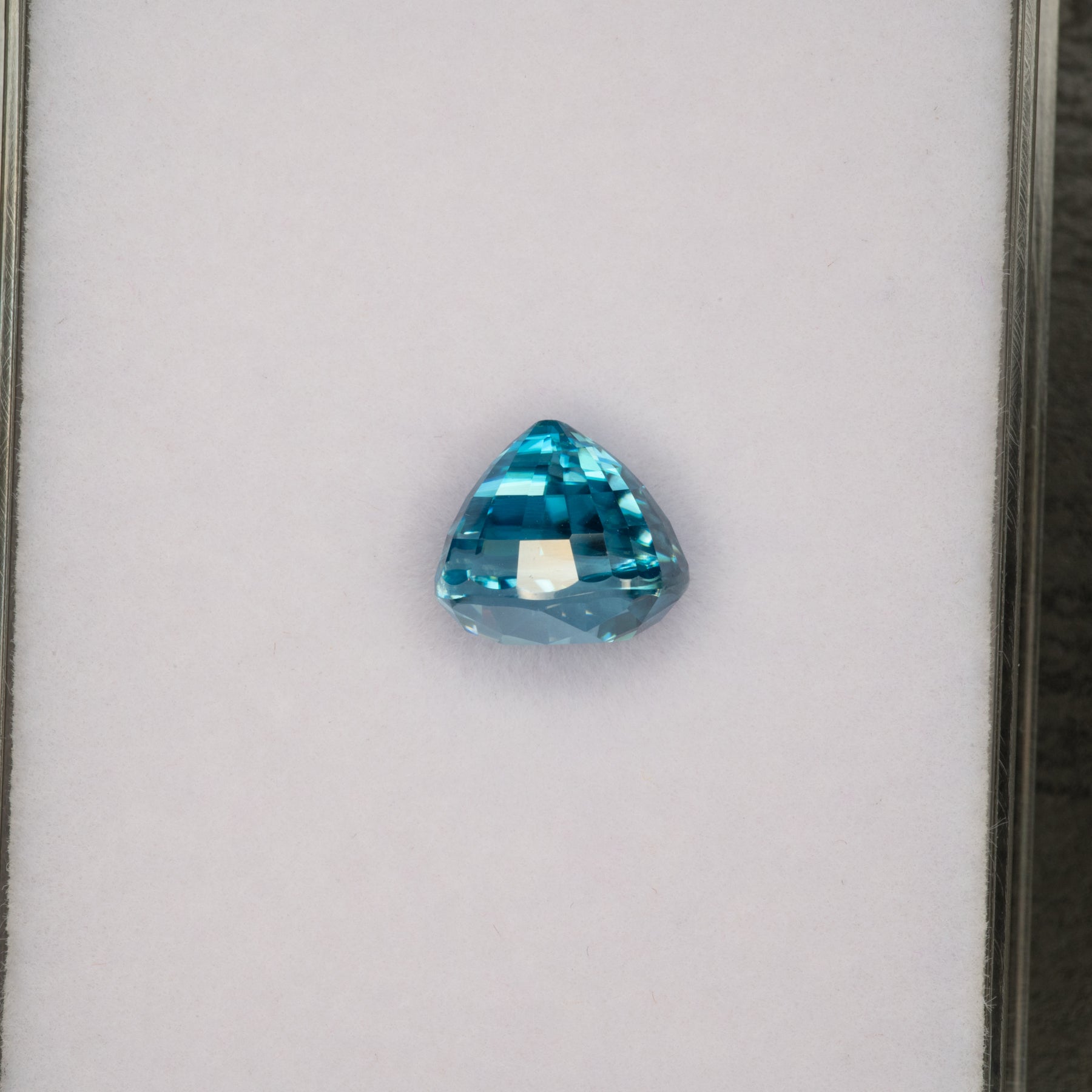 natural cambodian blue zircon oval loose gemstone