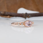 14K rose gold cor de rosa morganite ring