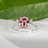 14K White Gold Tibetan Sunstone Ring