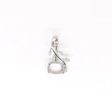 Dainty Vine Pendant Semi Mount w Diamond Accents