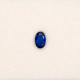 0.82 carat natural blue sapphire, oval 6.7x5.3mm loose gemstone