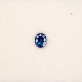 0.72 carat natural blue sapphire, oval 5.7x4.5mm loose gemstone