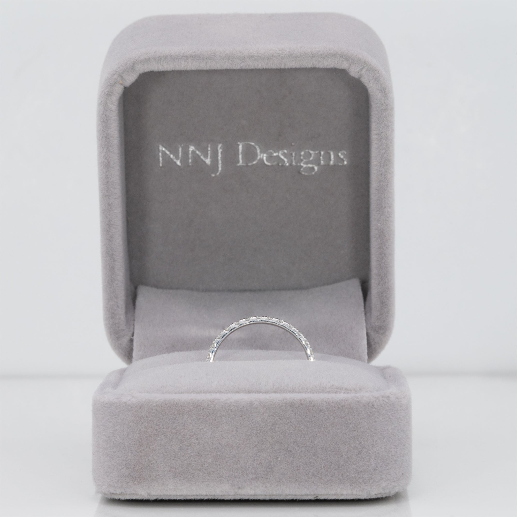 14K white gold lab grown diamond eternity band