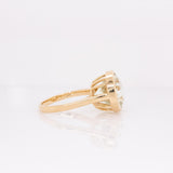 Sandra Round Prasiolite Solitaire Ring: Solid 14k Yellow Gold, 12mm Gemstone