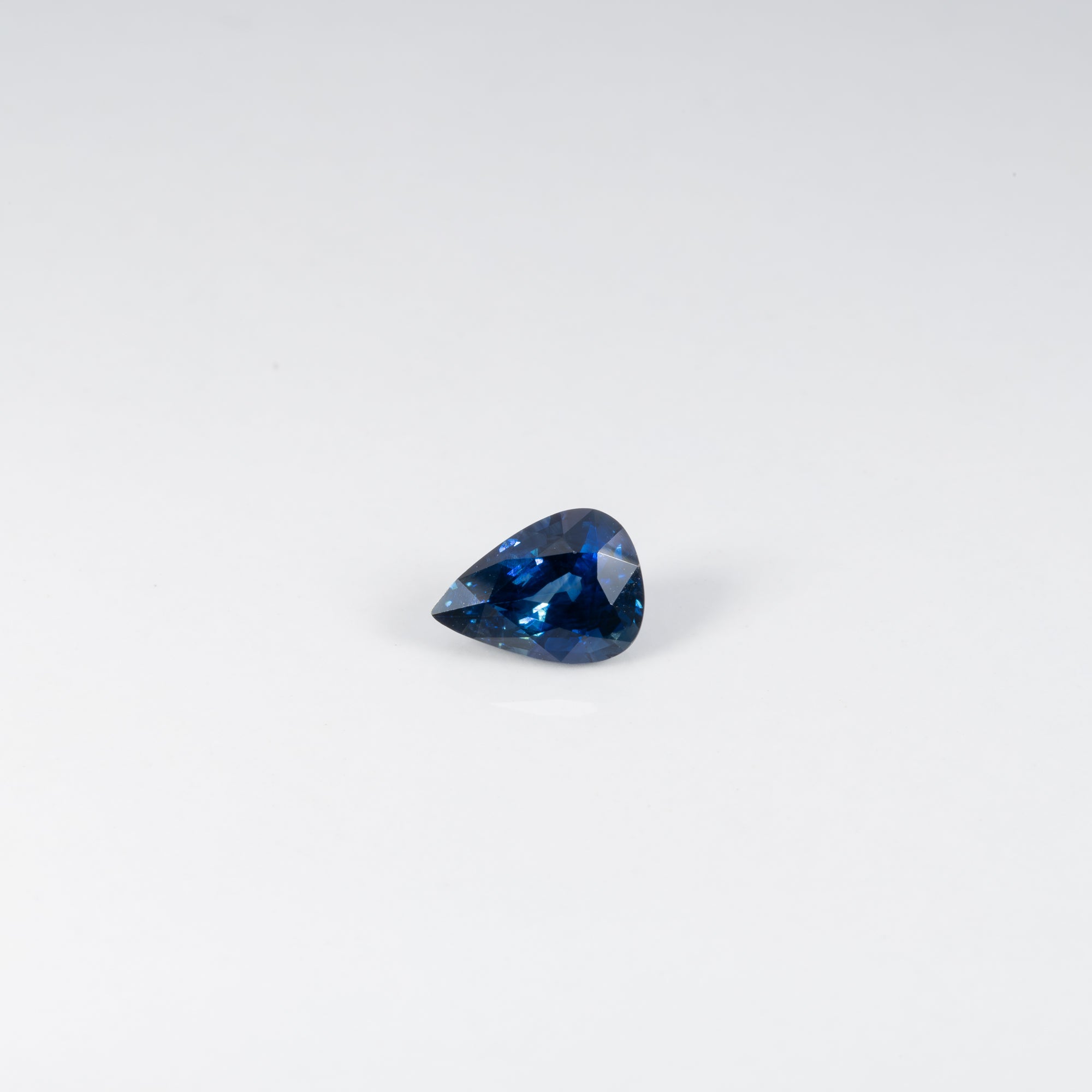 1.45 carat natural blue sapphire, pear 8.7x6.3mm loose gemstone