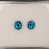 Natural Cambodian Blue Zircon Oval Shape 6.6x5.9x6mm 5.14ct Loose Gemstone