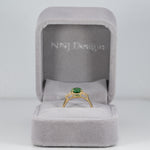 18K yellow gold tsavorite garnet ring
