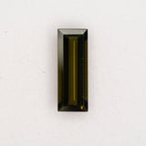 3.97ct olive tourmaline baguette 16.5x6.1mm loose green gemstone