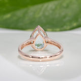 14K rose gold paraiba tourmaline ring