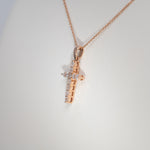 14K Rose Gold Lab Grown Diamond Pendant