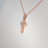 14K Rose Gold Lab Grown Diamond Pendant
