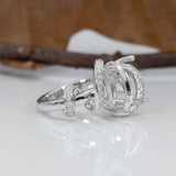 14K white gold diamond ring