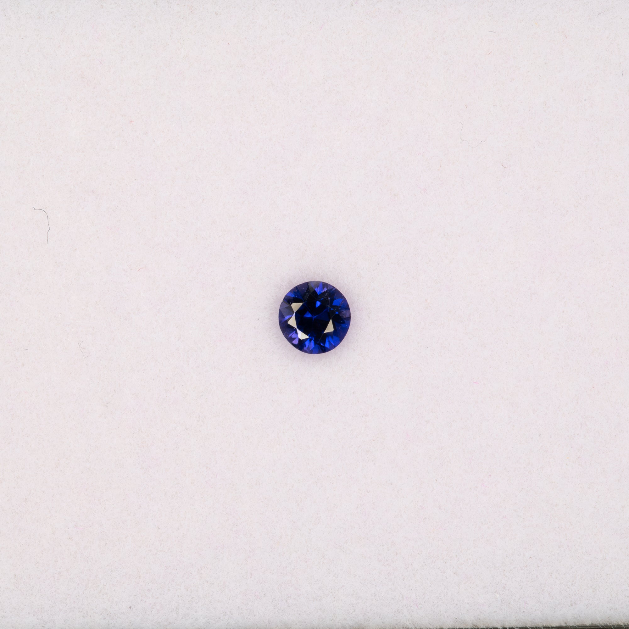 0.21 carat natural blue sapphire, round 3.6mm loose gemstone