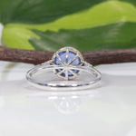 14K white gold tanzanite ring