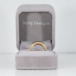 14K yellow gold wide comfort-fit estate band