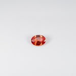 1.50 carat natural padparadscha sapphire, oval 8x6mm pink-orange loose gemstone