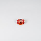 1.50 carat natural padparadscha sapphire, oval 8x6mm pink-orange loose gemstone